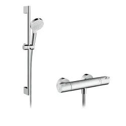Thermostatic shower mixer tap with show