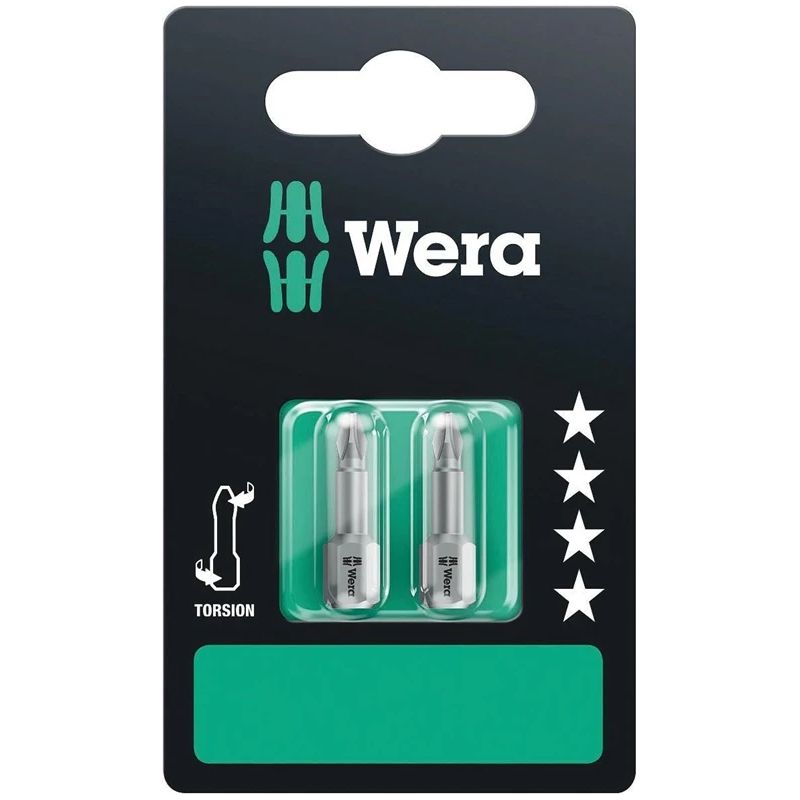 Wera Torsion skrūvgrieža galiņi 2 gab PH1 x 25mm