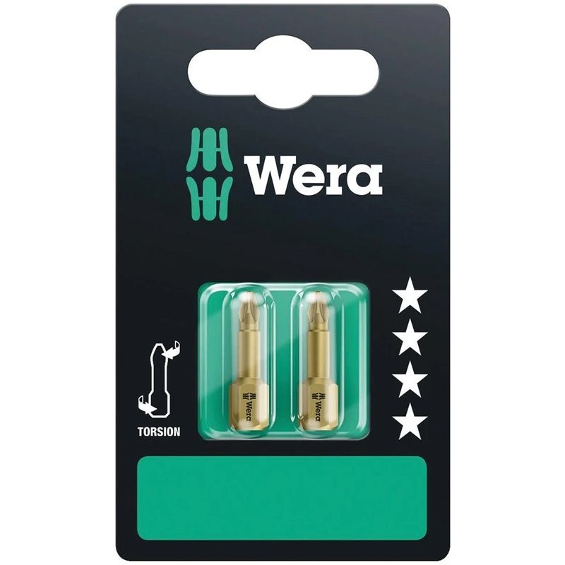 Wera Torsion skrūvgrieža galiņi 2 gab PZ1 x 25mm