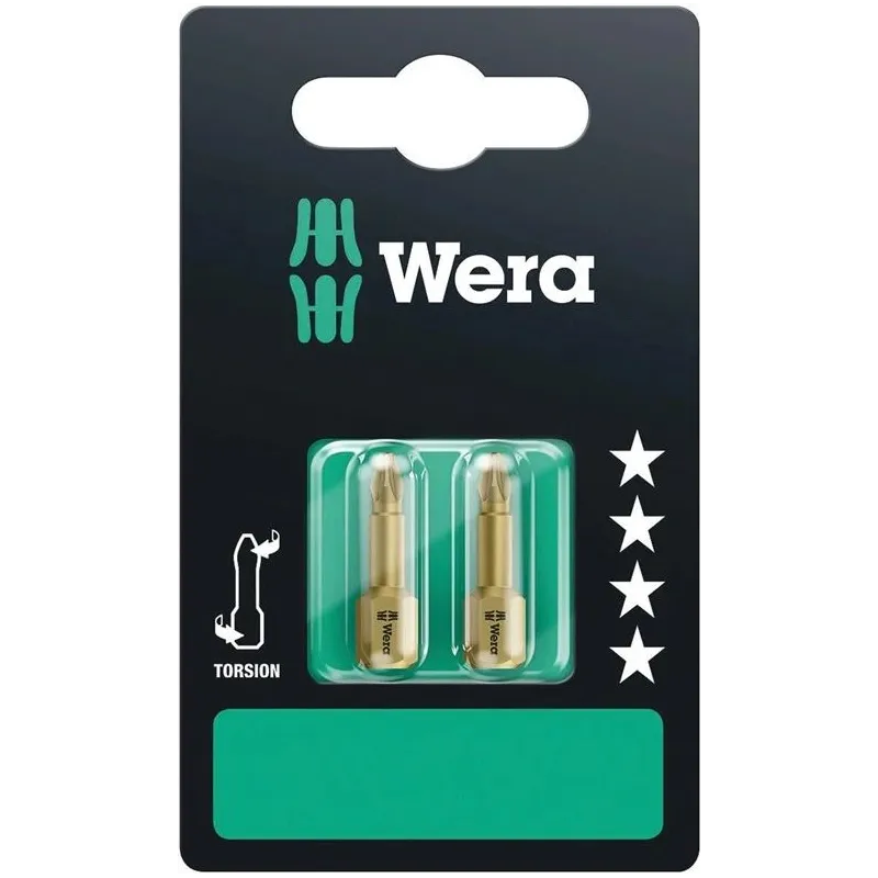 Wera Torsion skrūvgrieža galiņi 2 gab PZ1 x 25mm