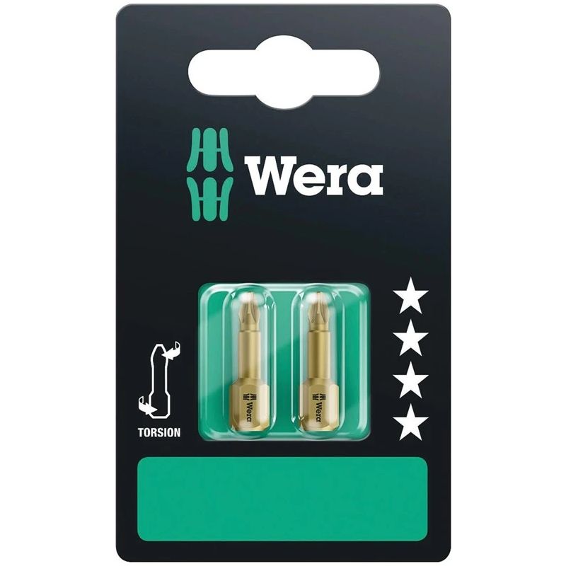Wera Torsion skrūvgrieža galiņi 2 gab PZ1 x 25mm