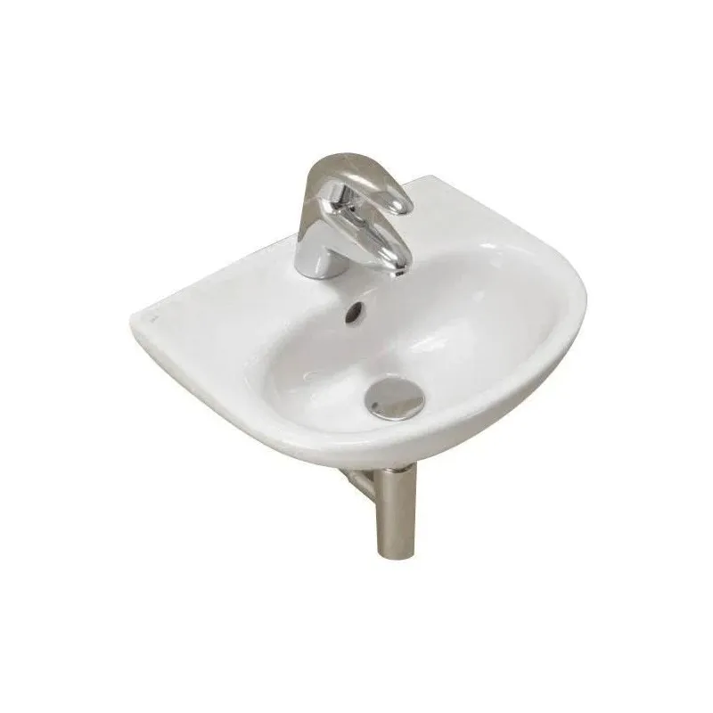 Vannas istabas izlietne Jika Zeta, keramika, 50 cm x 40 cm x 19 cm, balta krās.