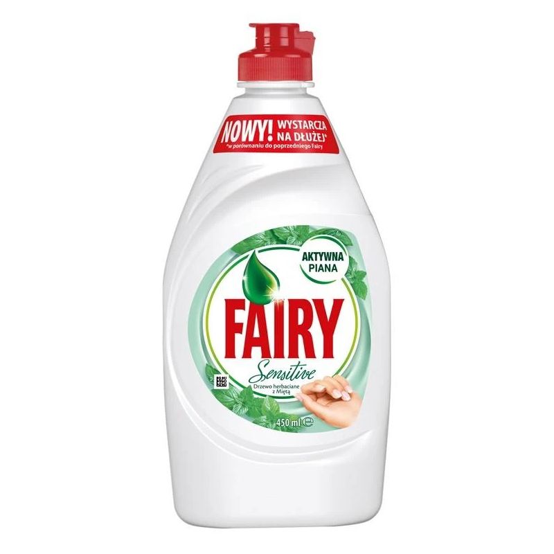 Trauku mazgāšanas līdzeklis FAIRY SENSITIVE TEA TREE, 450 ml