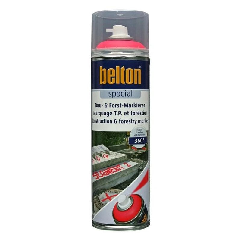 AEROZOLU KOKA ZĪMĒŠANAS KRĀSAS, 360°, SARKANAS, 500 ml