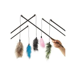 Игрушка для кошек на палочке Karlie Fishing Rod, многоцветный, 50 см