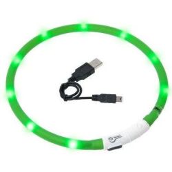 Kaklasiksna Karlie Flamingo. balta-zaļa. 700 mm x 16 mm