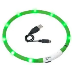 Antkaklis šunims Karlie Flamingo, balta sp.-žalia sp., 700 mm x 16 mm