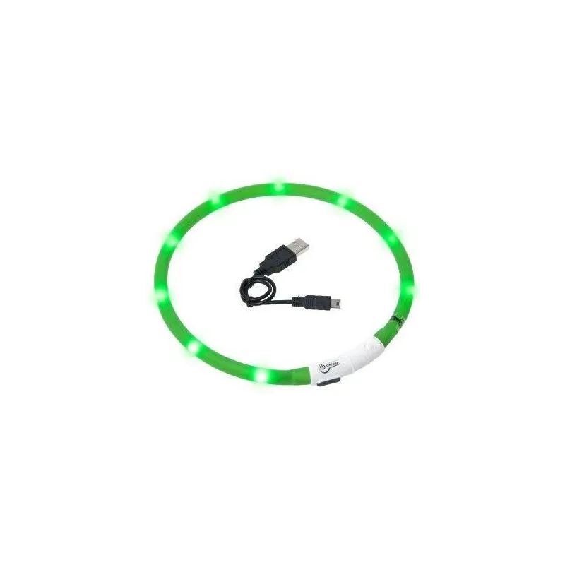 Antkaklis šunims Karlie Flamingo, balta sp.-žalia sp., 700 mm x 16 mm