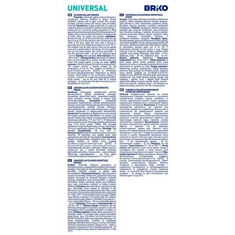 Universāls hermētiķis Briko. 0.3 l. brūna