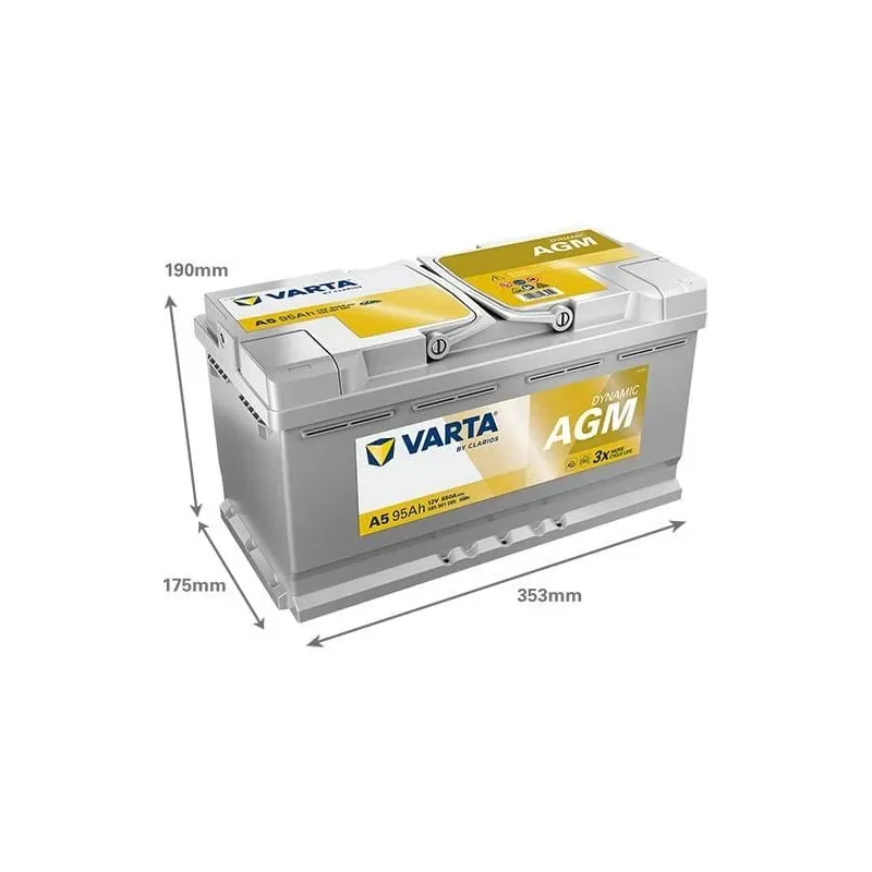 Akumulators Varta AGM G14, 12 V, 95 Ah, 850 A