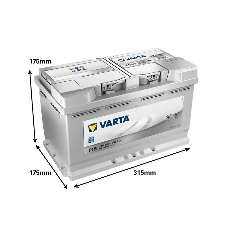 Akumulators 585200080 f18 85ah-800a ,varta,
