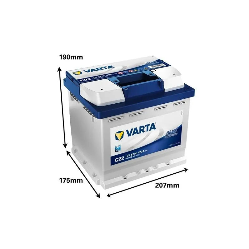 Akumulators varta bd 552400047 c22