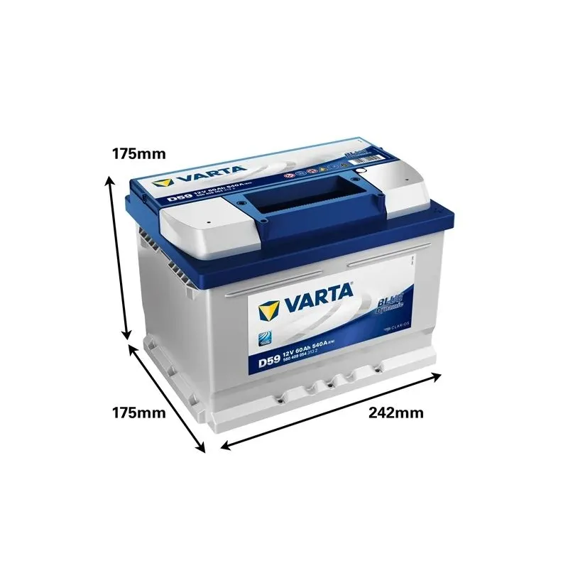 Battery varta bd 560409054 d59 60ah-540a