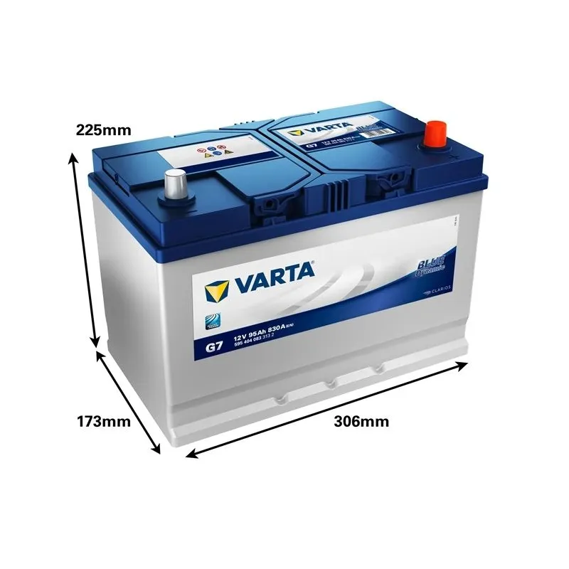 Akumulators Varta BD G7, 12 V, 95 Ah, 830 A
