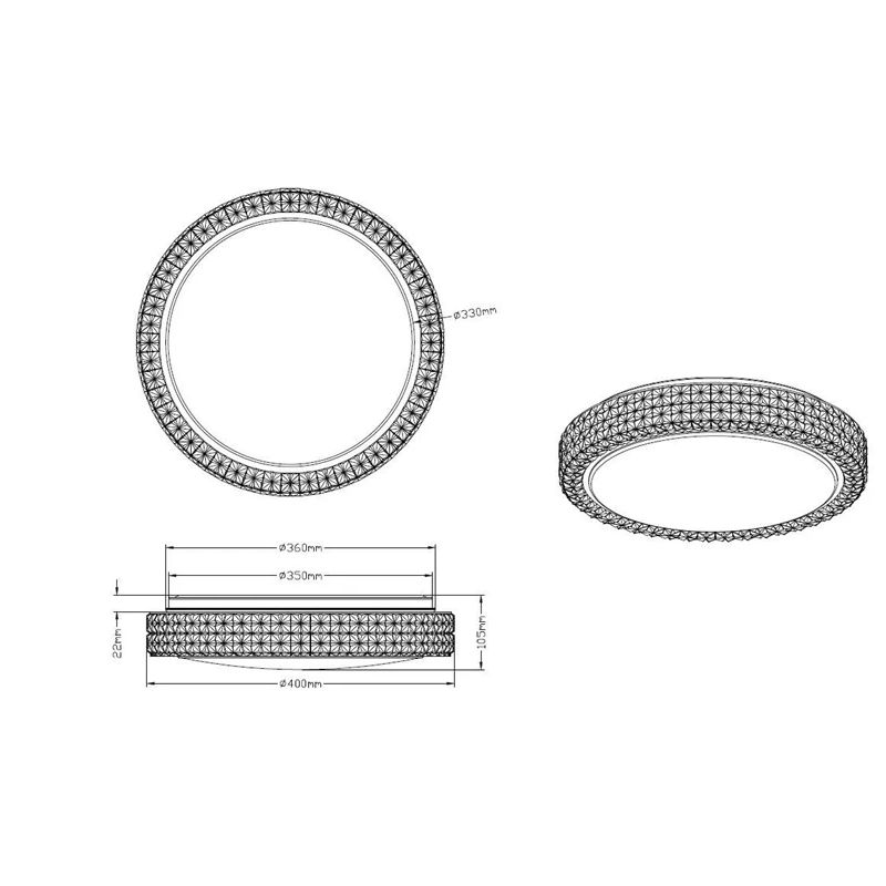 Lampa griestu pegasus r62422100 21w led