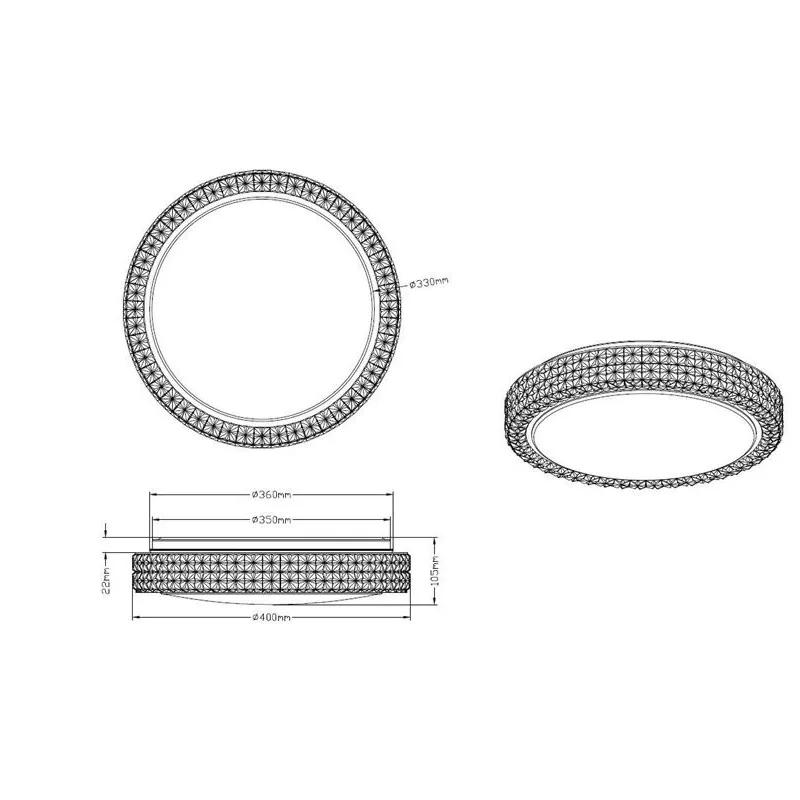 Lampa griestu pegasus r62422100 21w led