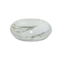 Vonios praustuvas Domoletti, 60 cm x 40 cm x 15 cm, balta sp.-pilka sp.