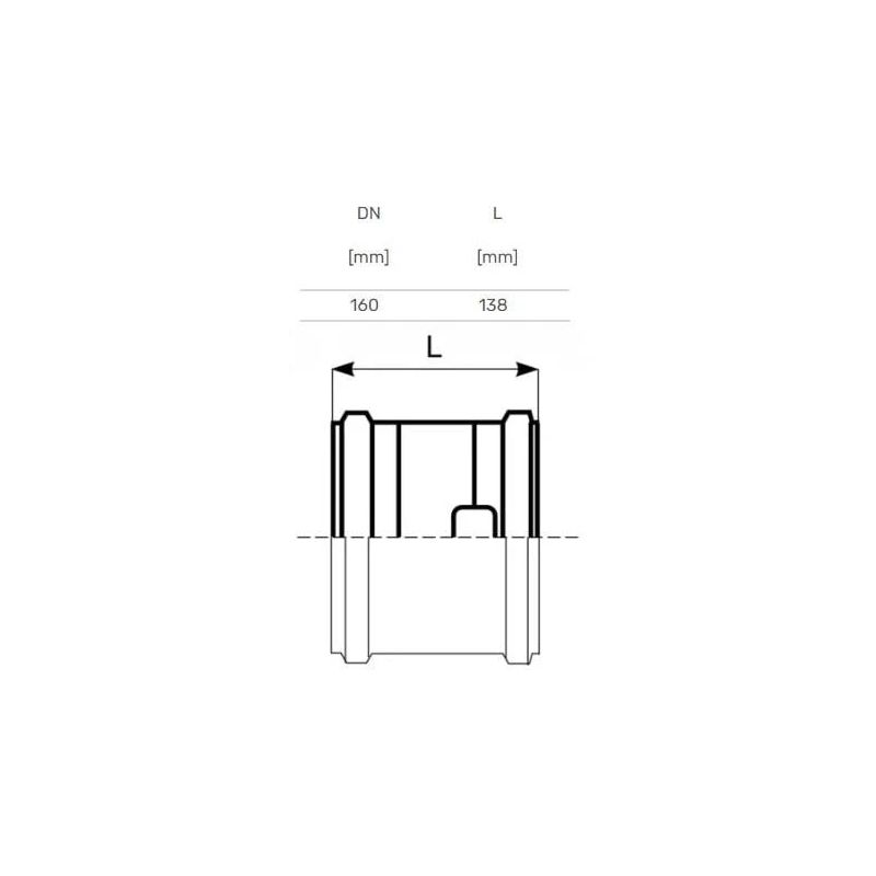 Remontuzmava ārēja D160 PVC ,Magnaplast,
