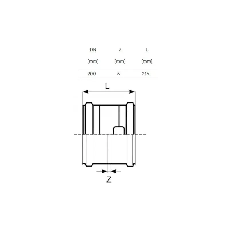 Dubultā uzmava āra kanalizācijai Magnaplast, 200 mm