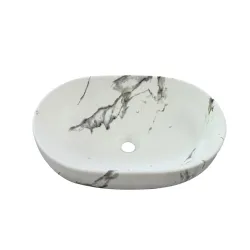 Vonios praustuvas Domoletti, 59.5 cm x 42 cm x 14.5 cm, balta sp.-pilka sp.