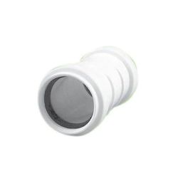 Iekšējās kanalizācijas dubultā mufa HTplus. DIA 32 mm. balta