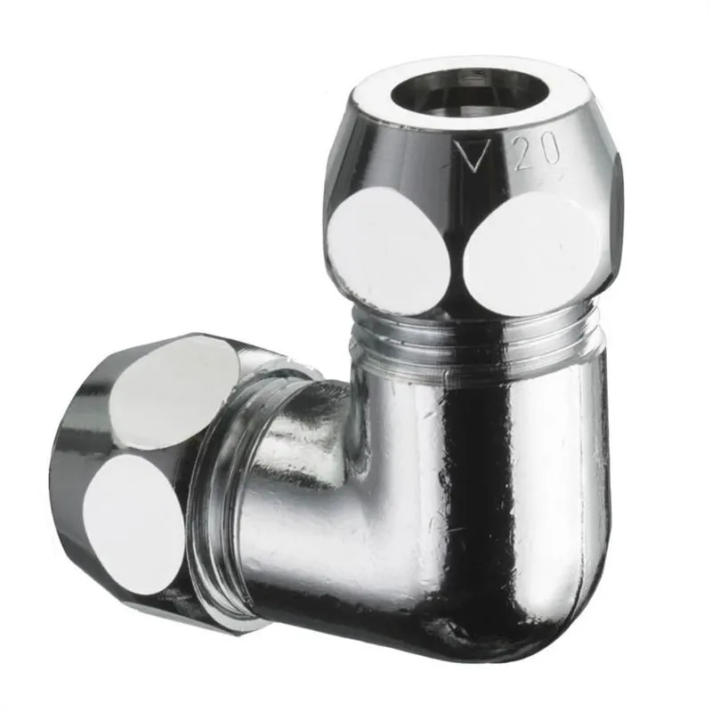 Līkums Schell, 90 °, 3-8 collas – Ārējā vītne, misiņš-varš