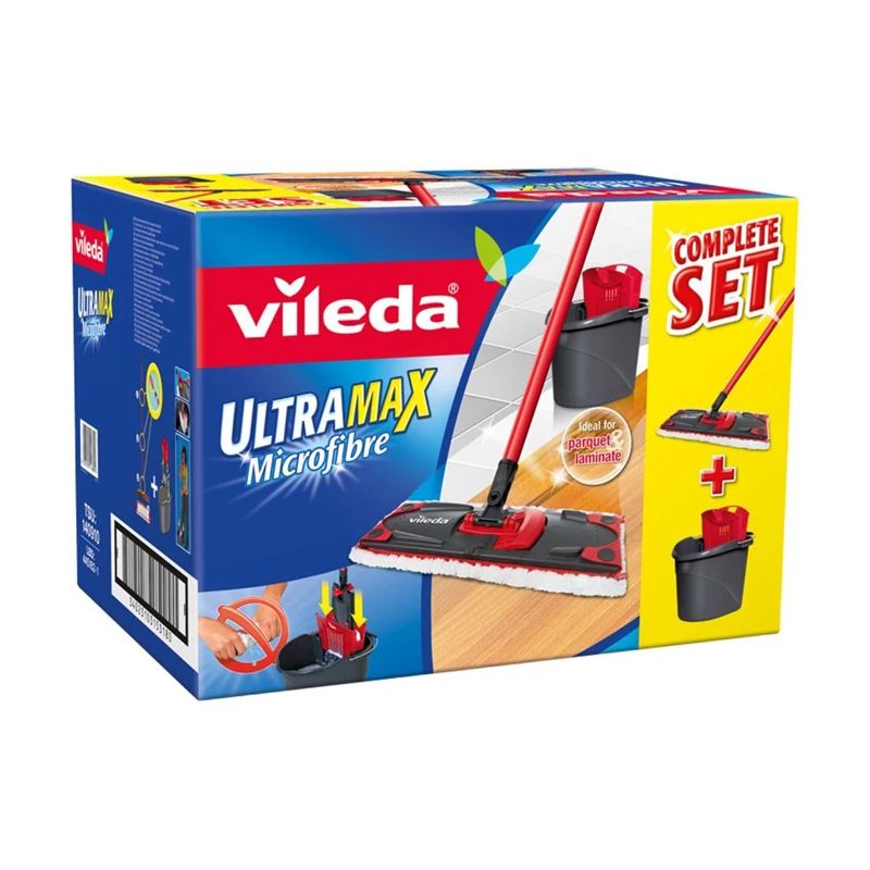 Vileda Ultramax Box grīdas mazgāšanas komplekts ,mops + spainis ar izspiestuvi,