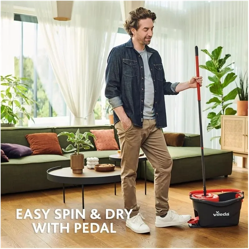 Grīdas mazgāšanas komplekts Vileda Turbo VILE19411, balta krās.-melna krās.-sarkana krās., 6 l