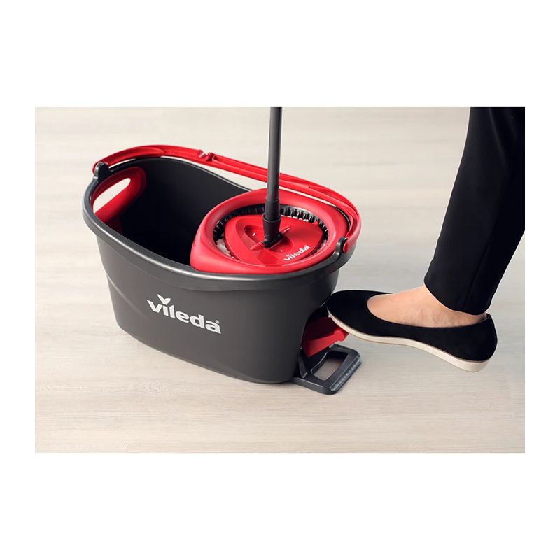 Vileda Easy Wring & Clean Turbo grīdas mazgāšanas komplekts ,mops + spainis ar pedāļa izspiestuvi,