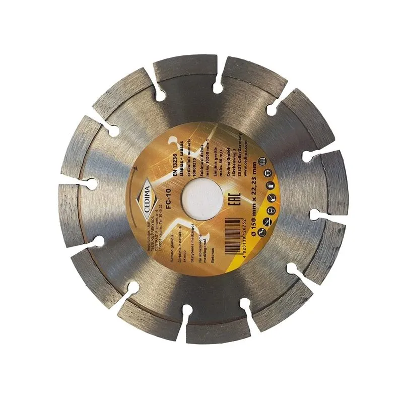 Griešanas asmens Cedima FC-10, 150 mm x 22.23 mm x 2 mm