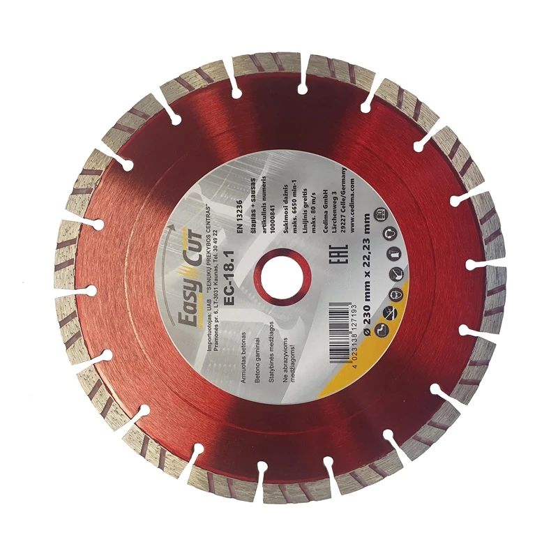 Dimanta segmenta griešanas disks Cedima EC-18.1