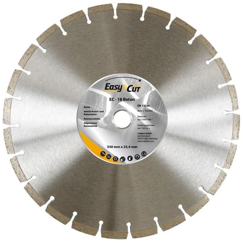 Dimanta segmenta griešanas disks Cedima EC-18.1