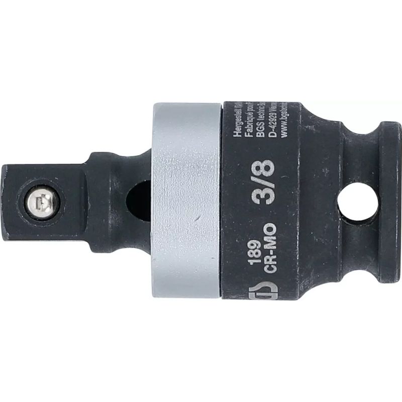 189 Adapteris šarnīrtipa triecien. melna 3-8 x 3-8 BGS