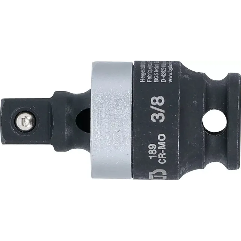 189 Adapteris šarnīrtipa triecien. melna 3-8 x 3-8 BGS