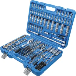 Socket Set 12-point - 6.3 mm ,1-4, - 10 mm ,3-8, - 12.5 mm ,1-2, - 192 pcs.
