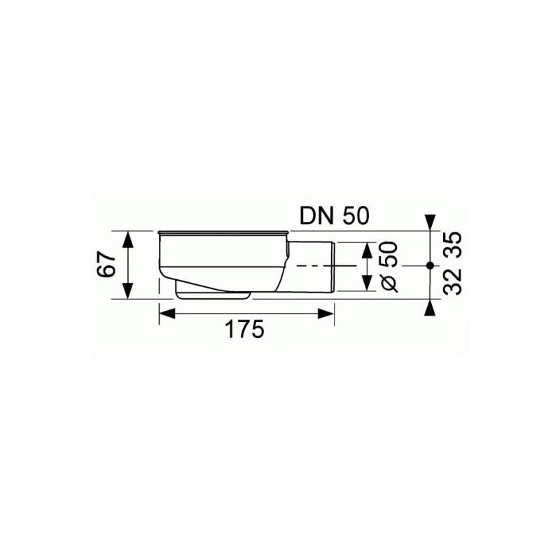 Sifons latakam dušai 650000 95mm
