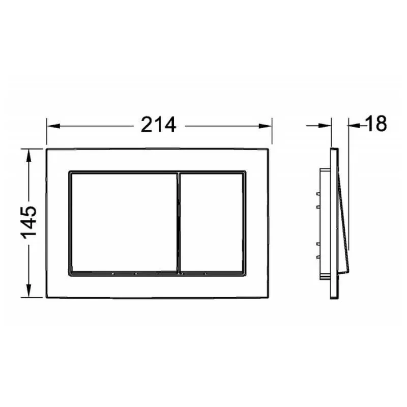 Ūdens nolaišanas poga Tece 9240701, hroma krās.