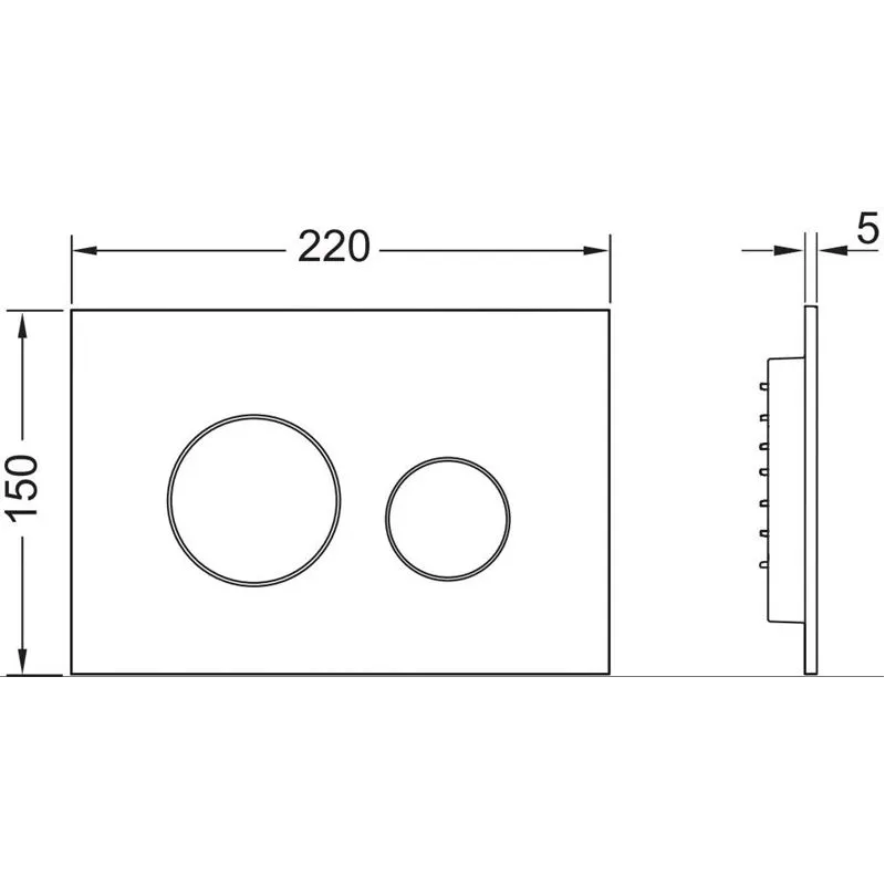 Ūdens nolaišanas poga Tece 9240920, balta krās.