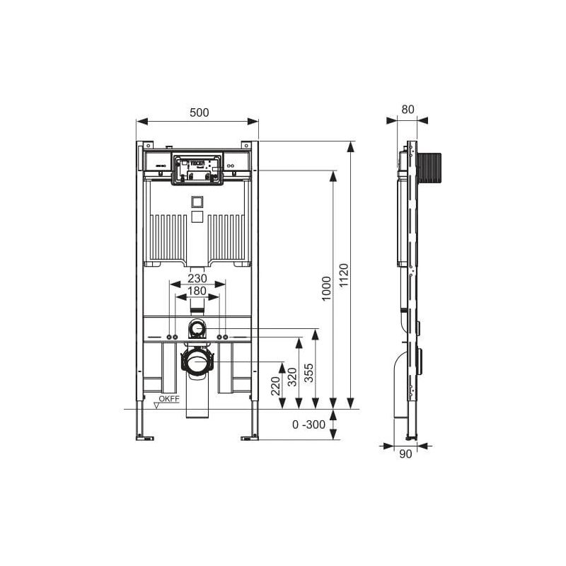 Zemapmetuma klozetpoda tece 9300500
