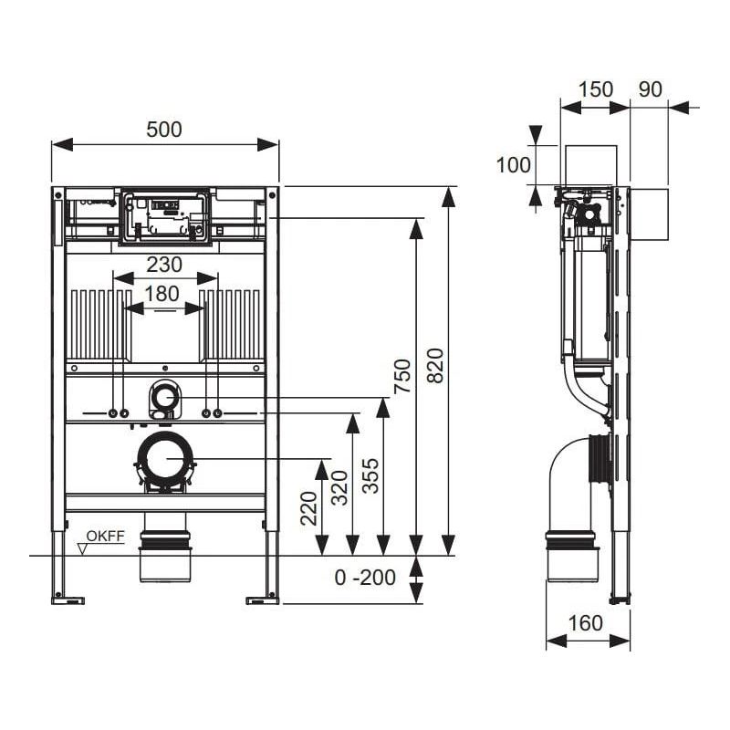 Wc modulis pazemināts teceprofil h-820