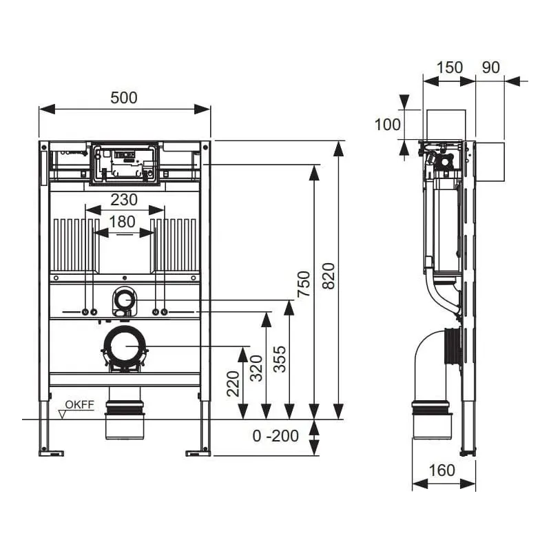 Туалетный модуль Tece 9300380, 16 см x 50 см