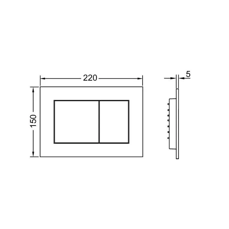 Ūdens nolaišanas poga Tece Now, niķeļa krās.