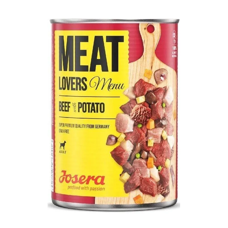 Mitrā barība ,konservi, suņiem Josera Meat Lovers Beef with Potato, liellopa gaļa-gaļa-kartupeļi, 0.8 kg