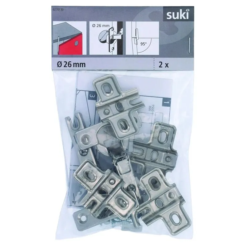 Lankstas baldams Suki, 2.6 cm, 95 °, nikelio sp., 2 vnt.