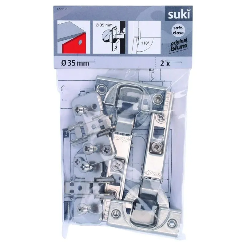 Lankstas baldams Blum, 3.5 - 353.5 cm, 110 °, nikelio sp., 2 vnt.