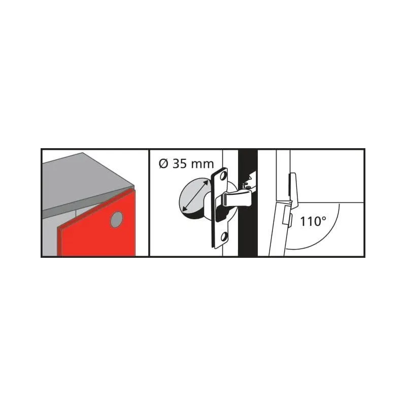 Eņģes mēbelēm Blum, 3.5 - 353.5 cm, 110 °, niķeļa krās., 2 gab.