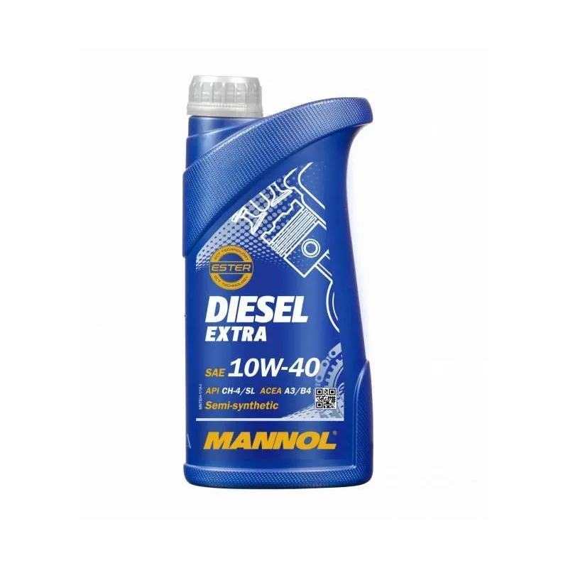 Motoreļļa Mannol Diesel Extra 10W - 40, daļēji sintētiska, 1 l