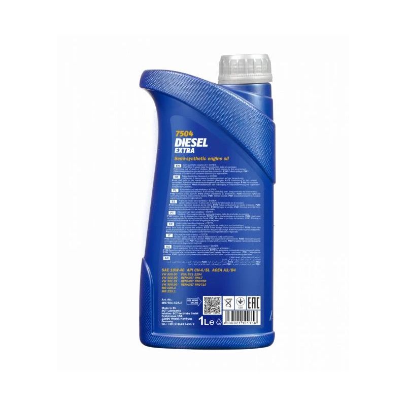 Variklių tepalai „mannol diesel extra“ ,10w40, 1 l,