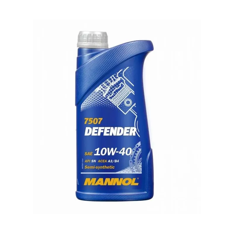 Motoreļļa Mannol Defender 10W - 40, daļēji sintētiska, 1 l