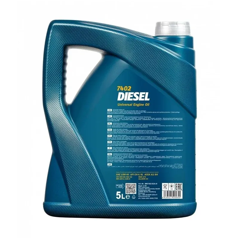 Motoreļļa Mannol Diesel 15W - 40, minerālu, 5 l